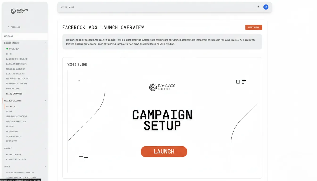 Facebook Ads Launch Overview