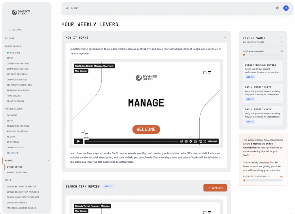 Paid media management google and facebook ads saas ads studio